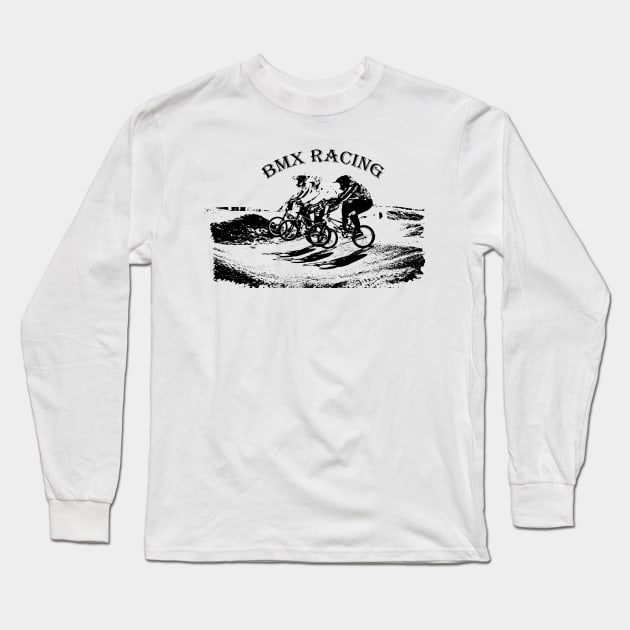 BMX racing Long Sleeve T-Shirt by rickylabellevie